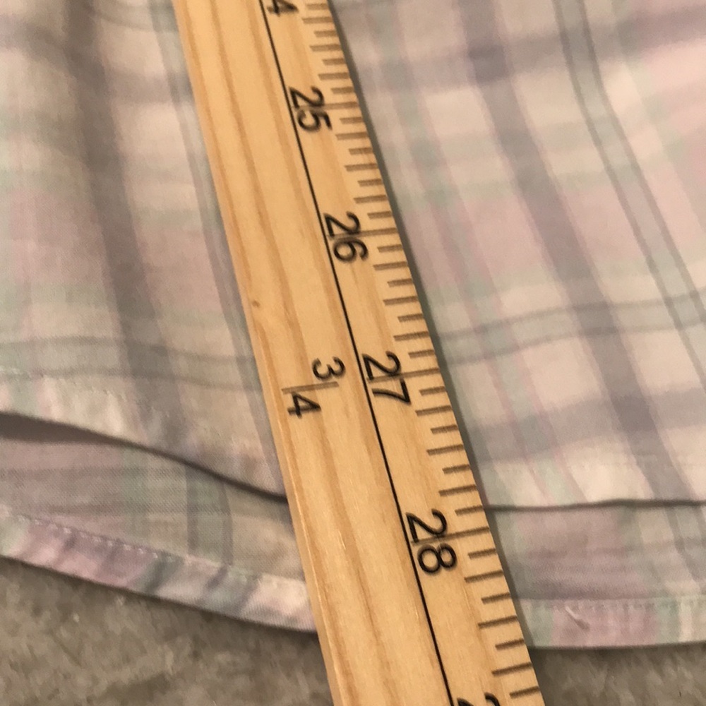 Johnnie O Button Up Shirt Mens Medium Lavender Gray Plaid Long Sleeve Business - Picture 7 of 9